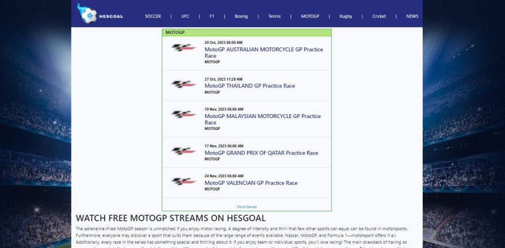 motogp streams hesgoal